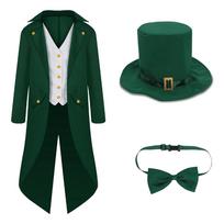Medieval Swallowtail Costume for Halloween & St. Patrick's Day in Irish Green S