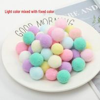 1.5cm Mixed Color High-Elastic Pom Poms – Colorful Polyester Plush Balls for Crafts, Children's Shoe and Hat Décor, Clothing Accessories.