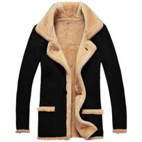 Autumn and Winter Fur All-in-one Thickened Coat Imitation Leather Men's Coat Jacket S