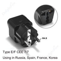 ES Kištuko Adapterio Lizdas JAV į ES Europos Ispanijos Prancūzijos Korėjos Kelioniniai Adapteriai Maitinimo Keitiklis Elektros Lizdas Europos Lizdų Adapteris black