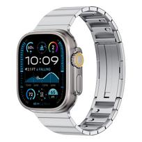 Metal Band For Apple Watch Ultra 2 49mm 46mm 42mm 45mm 44mm 40 41mm Stainless Steel correa Bracelet iwatch 10 9 8 7 6 SE straps 42 44 45 49 S10-46mm sidabras