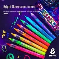 Glow-in-the-Dark Erasable Body Paint Pen - 8 Colors for Halloween and Concerts