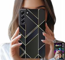 Etui Do Samsung Galaxy S22 Plus - Złote Ramki, Eleganckie Wzory + Szkło