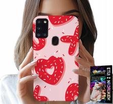 Etui Do Samsung Galaxy A21S - Kobiece, Modne Wzory Xoxo Serce + Szkło