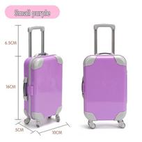 Mini False Eyelash Storage Trolley Case - Solid Color Cosmetics Suitcase Toy