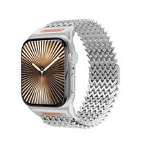 Applicable for Apple Watch: Stainless Steel W-Shaped Magnetic Band 44/45/46/49mm sidabras