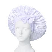 Cross-Border Large Satin Sleep Cap with Elastic Headband and Ribbon Bow Tie Custom Colors