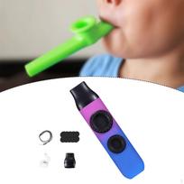 Kazoo fleita Dovanų maišelio užpildai Dviguba skylė Vaikams Pradedantiesiems Muzikos instrumentas Šventės dovanėlės blue violet
