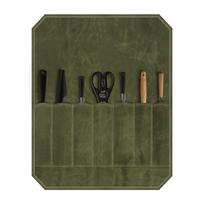 Canvas Knife Storage Bag Chef Picnic Camping Barbecue Kitchen Portable Storage Bag Chef Bag File Roll Storage no included knives One Size black