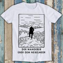 Van Gogh Der Wanderer Uber Dem Nebelmeer Above The Sea of Fog Gift T Shirt M1528 S