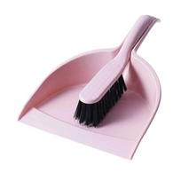 Mini Dustpan and Brush Set Multi-Functional Cleaning Tool with Hand Broom Brush Plastic Dust Pan for Home Desktop rožinė