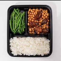 JingJingRS 1000ml 3-Compartment Disposable Lunch Box Set