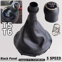 For Volkswagen VW Transporter T5 T5.1 Gp 2003-2011 T6 Car Gear Shift Knob Shifter Lever Leather Gaiter Boot Cover Collar 5Speed-boot