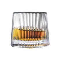 Ribbed Glass Drinking Cup Easy to Clean Dishwasher Safe Drinking Glasses Wine Dessert Containers Tableware 1pc B