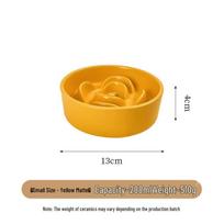 Creative Ceramic Matte Slow Feeder Bowl: Anti-Choking, Anti-Tip Design for Dogs and Cats
