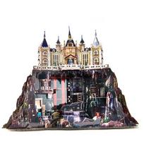 Colorful Bat Manor 3D Metal Puzzle DIY Creative Castle Assembly Model Alloy Jigsaw Puzzle Desktop Ornaments Adult Gifts