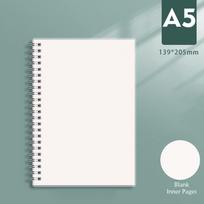 80Sheets Coil Notebook Grids/Blank/Horizontal Line Notepad Thickened Sketchbook  Students Gift A5-Blank