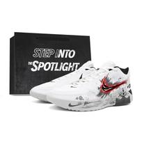 Nike LEBRON WITNESS IX Slip Resistant Abrasion Resistant Coverage Mid top Basketball Shoes Men's Black Red HQ8035-100(Team749-) 42