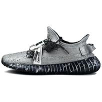 Adidas Originals Yeezy Boost 350 V2 Amortizuojantis Atsparus dilimui Kvėpuojantis Žemi Laisvalaikio Batai Unisex Skystas Sidabras HQ4540(Komanda96-) 45⅓