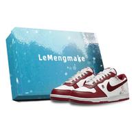 Nike Big Lemon Joy Low top Skateboard Shoes Men's White Red 355152-150(Team399-S-BOX) 40.5