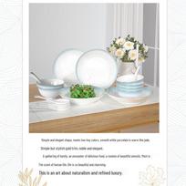Kangbach Celeste 16-Piece Bone China Dinnerware Set