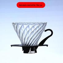 V60 stiklinis kavos puodas su sutirštintu stikliniu puodeliu dalijimuisi ir filtru white