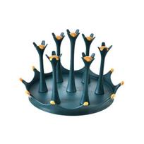 Bottle Drying Rack 5/7/9-Digit Detachable Design Multifunctional Rotary Stand Dust-proof Vertical Drain Stainless Steel Cup Holder Feeding Bottle M