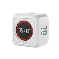 Gravity Sensor Gravity Sensing Timer LED Display 4 Preset Time Visual Flip Timer Cube Shape USB Rechargeable Cube Timer balta