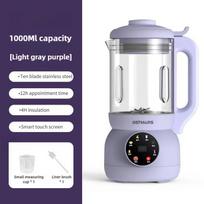 1000ML Household Intelligent Silent Multi-function Cooking Machine Large Capacity Blender Electric Soybean Milk Machine 10 blade steel knife violetinė
