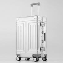 Gunmetal Aluminum-Magnesium Alloy Carry-On Suitcase with All-Metal Telescopic Handle 20-inch sidabras