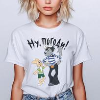 Nu Pogodi Morjak T-Shirt Wolf Und Hase Cartoon Printed Tshirt Lustiger Russischer Retro Comic Shirt Men Women Daily Life Tee Top S