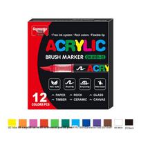 Guangna 8101 Liquid Acrylic Marker Pen - 72/120 Colors, Soft Tip for Student Art, DIY, and Graffiti.