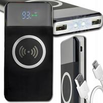Powerbank 10000 Mah Power Bank Usb, Usb-C Ładowarka Indukcyjna Z Latarką