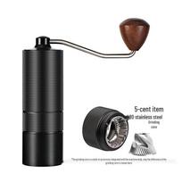 Hand-Crank Manual Coffee Bean Grinder with Stainless Steel Burr
