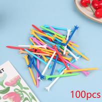 100 vnt. įvairių spalvų golfo kuoliukų, 5 šakų, 83 mm, mažesnės varžos, sporto reikmenys 100pcs