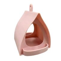 Plastic Hanging Bird Feeder Rain-Resistant Roof Wildlife Habitat Bird Feeding Station  Balcony rožinė