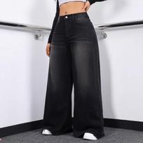 Loose Wide-leg Jeans Women's Retro Baggy Casual All-match Pants S