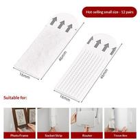 12/24Sets Double Sided Picture Hanging Strips Adhesive Hook Loop Tape For Mounting Photo Frame Fixed DIY Wall Decor Stickers