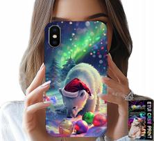 Etui Do Iphone Xs Max - Świąteczny Niedźwiedź Bombki Case +Folia