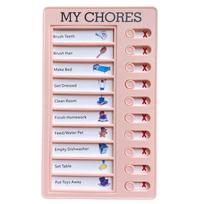 Daily Chore Checklist Board Magnetic Task Tracker for Kids Reusable Weekly Planner with Sliding Markers for Household Responsibilities