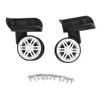 1 Pair Durable ABS Luggage Case Wheels Mute Swivel Double Row Universal Wheel Replacement Travel Suitcase Caster Trolley Boxes juoda
