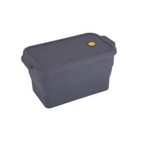 Silicone Foldable Thickened Rectangular Bread Mold & Food Preservation Box pilka spalva