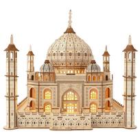 OMELIVON Taj Mahal Wooden 3D Puzzle with LED Light 388 Pieces DIY Model Building Kit 187