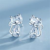 2025 New Funny Small Black Cat Earring for Women Girl Fashion Cute Animal Earrings Fashion Party Jewelry Gifts Wholesale