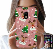 Etui Do Samsung Galaxy J5 2017 - Świąteczne Renifery Choinki Laska Wzory
