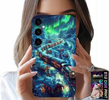 Etui Do Samsung Galaxy A15 4G - Pociąg, Ekspres Świąteczny Wzory + Szkło
