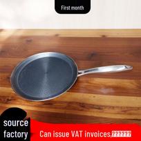 Stainless Steel Non-Stick Honeycomb Frying Pan for Eggs, Steak & Flatbread 24 cm