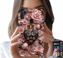 Etui Do Samsung Galaxy A20E - Kobiece Wzory Kłódka Serce Case + Szkło