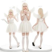 Black and White Angel-Devil Masquerade Costume Small