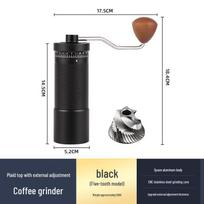 Manual Hand-Crank Coffee Bean Grinder 5 žvaigždučių juodos spalvos malūnėlis